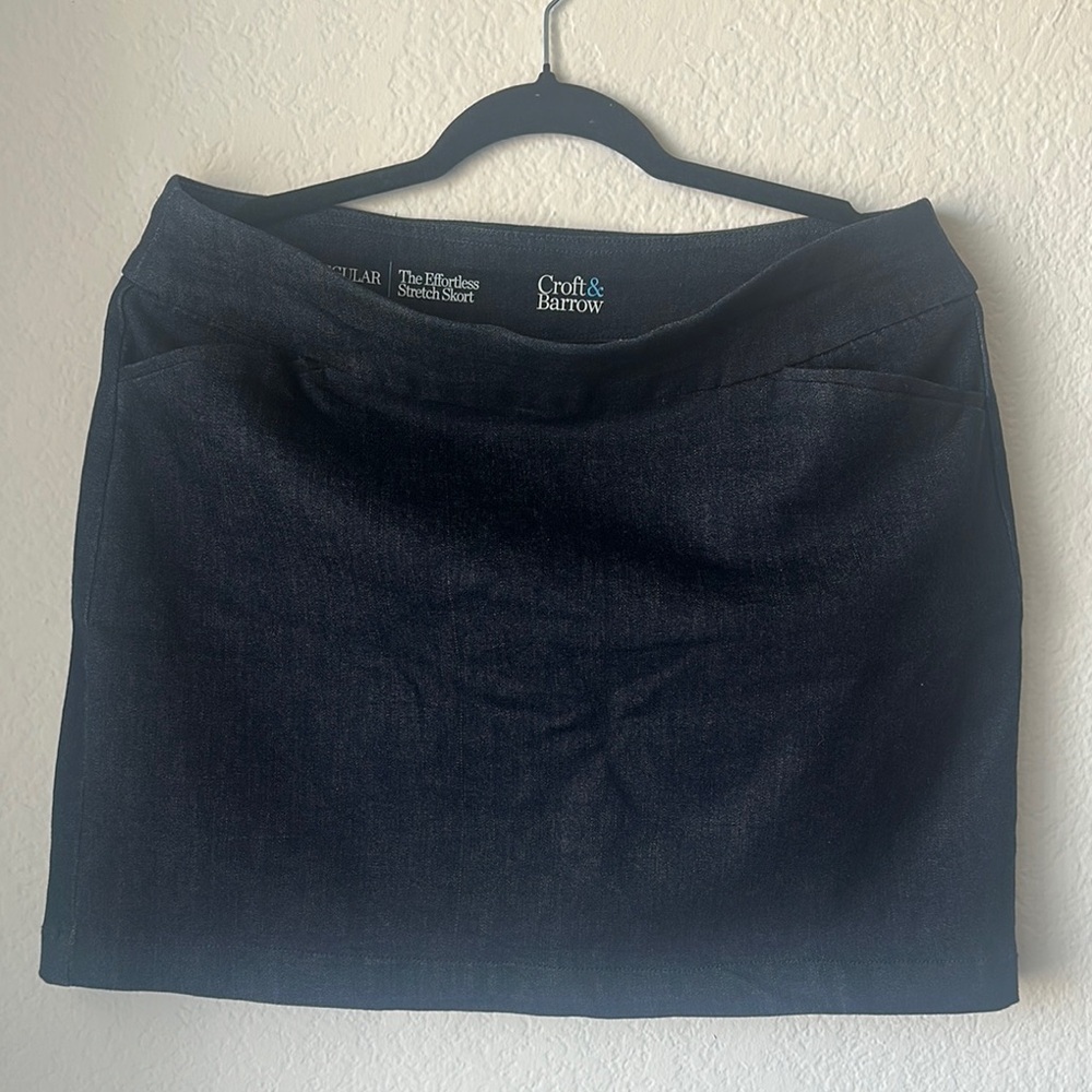 Croft & Barrow Women's Navy Denim Pencil Skort